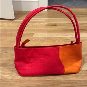 Vintage red Orange Clutch Shoulder Bag – Y2K Mini Baguette Purse